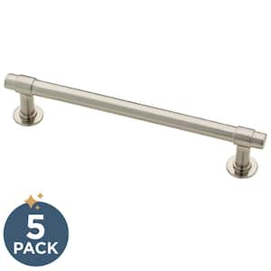 5-1/16 in. (128 mm) Classic Cabinet Bar Pulls in Satin Nickel with Antimicrobial Properties (5-Pack)