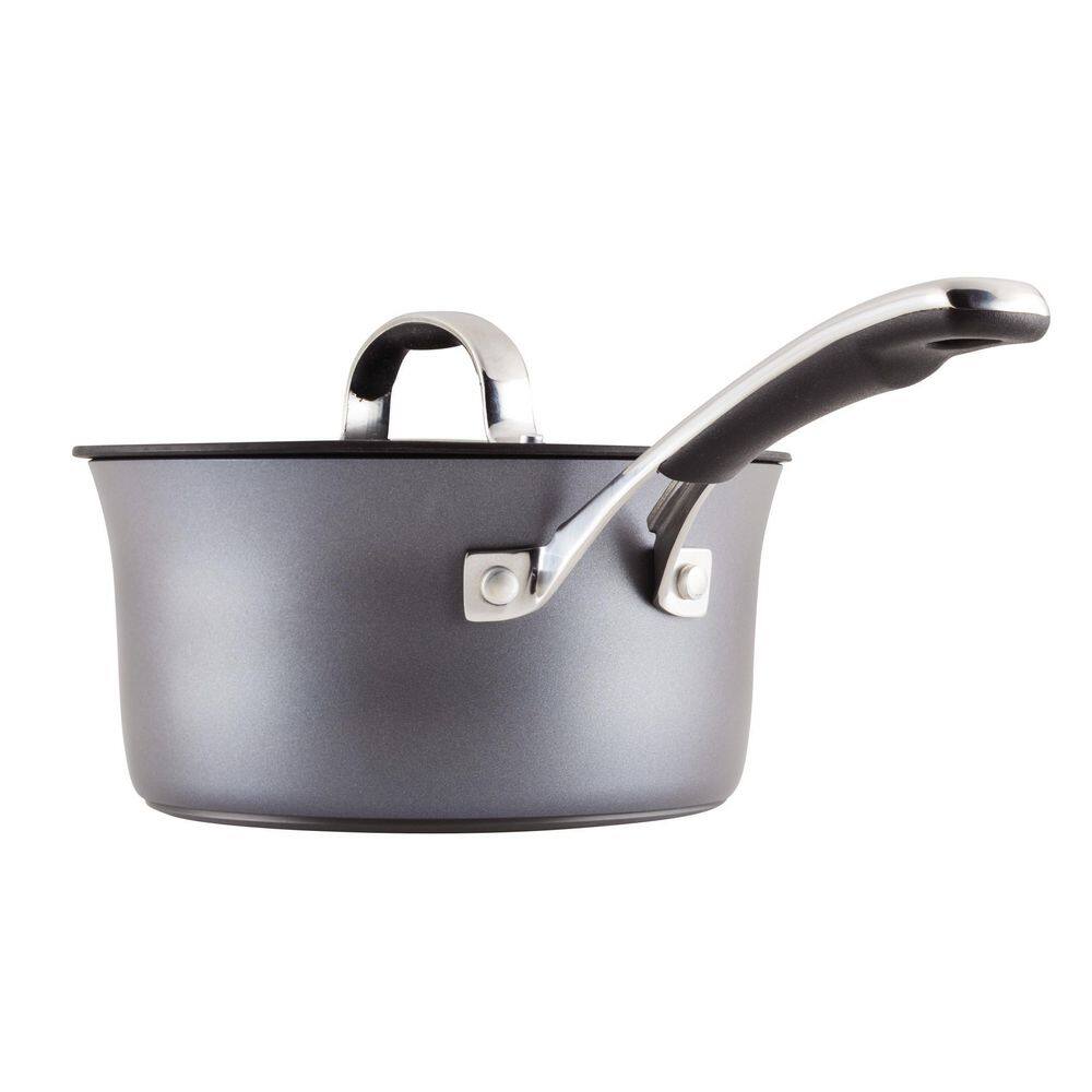 Black Hard Anodized Nonstick 10-Piece Cookware Set