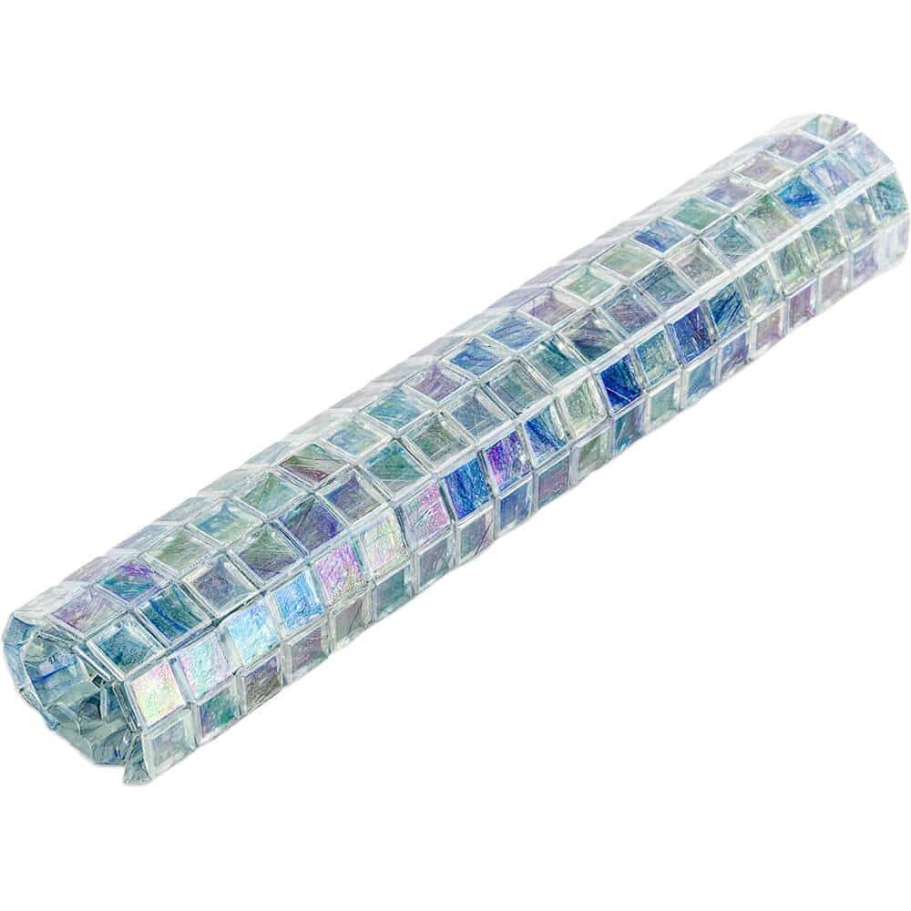 Zephyr Polished Blue Glass Mosaic Wall and Floor Tile