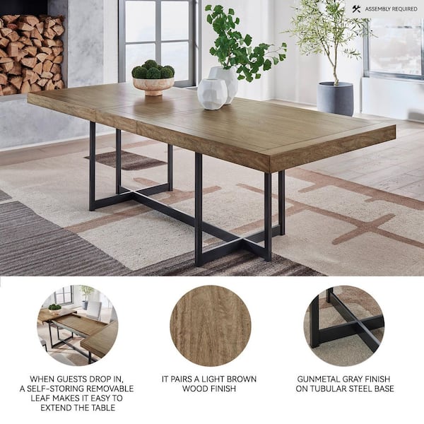 Signature DESIGN BY ASHLEY Tomtyn Light Brown Dining Extension