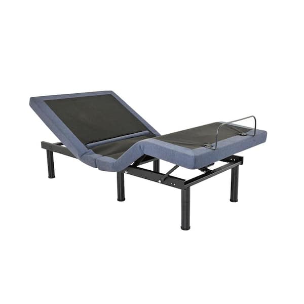 OMNE SLEEP OS65 Black and Grey California King Adjustable Bed Base with 4-Motors