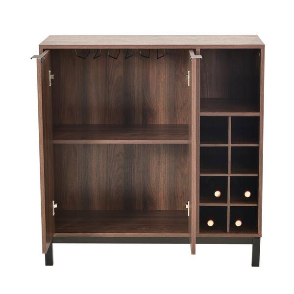 Unbranded Brown Sideboards and Buffets With Wine Racks Storage