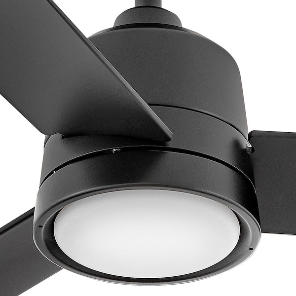 HINKLEY - Chet 36.0 in. Indoor/Outdoor Integrated LED Matte Black Ceiling Fan with Remote Control