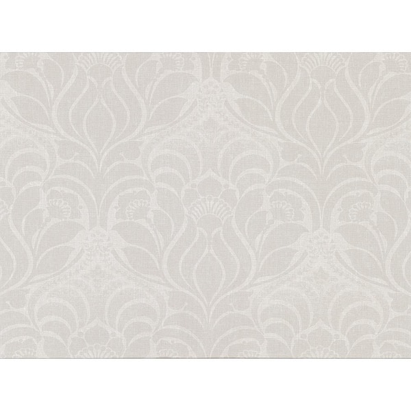 Warner Sandor Ivory Damask Vinyl Strippable Wallpaper (Covers 60.8 sq. ft.)