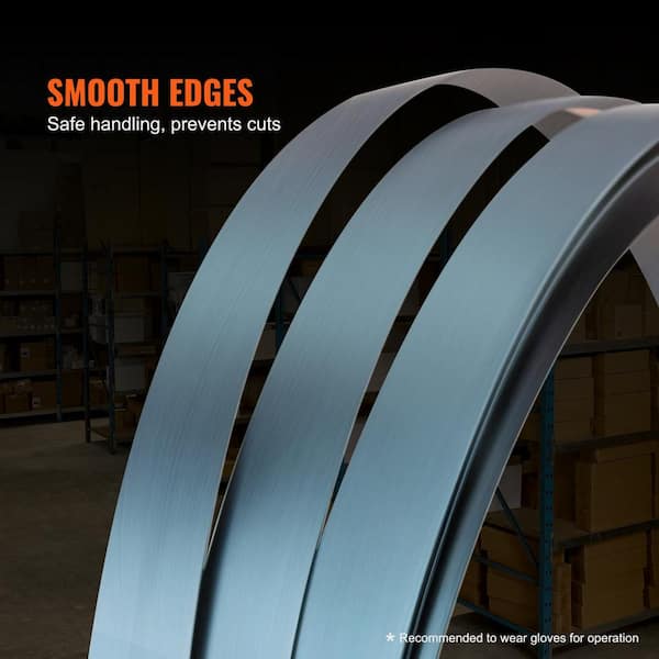 VEVOR Packaging Steel Strapping Roll, 330 ft. Length x 1/2 VEVOR Packaging Steel Strapping Roll, 330 ft. Length x 1/2