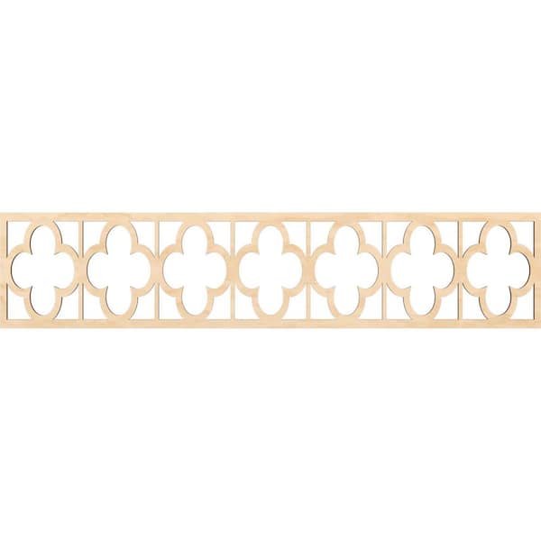 Ekena Millwork Woodall Fretwork 0.25 in. D x 46.75 in. W x 10 in. L Birch Wood Panel Moulding