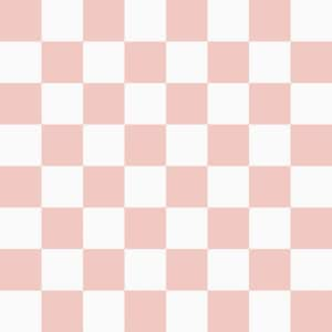 Pink Checkmate Vinyl Peel and Stick Wallpaper Roll (Covers 28 sq. ft.)