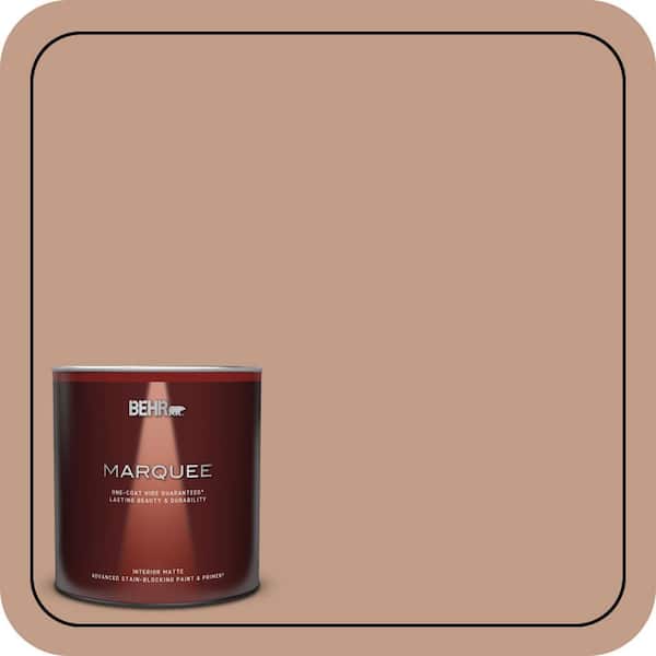 BEHR MARQUEE 1 qt. #S200-4 Chestnut Bisque One-Coat Hide Matte Interior Paint & Primer