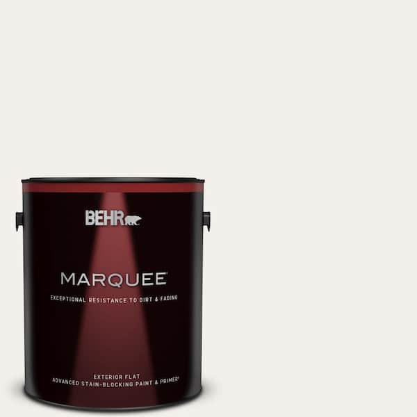 BEHR MARQUEE 1 gal. Home Decorators Collection #HDC-MD-06 Nano White Flat Exterior Paint & Primer