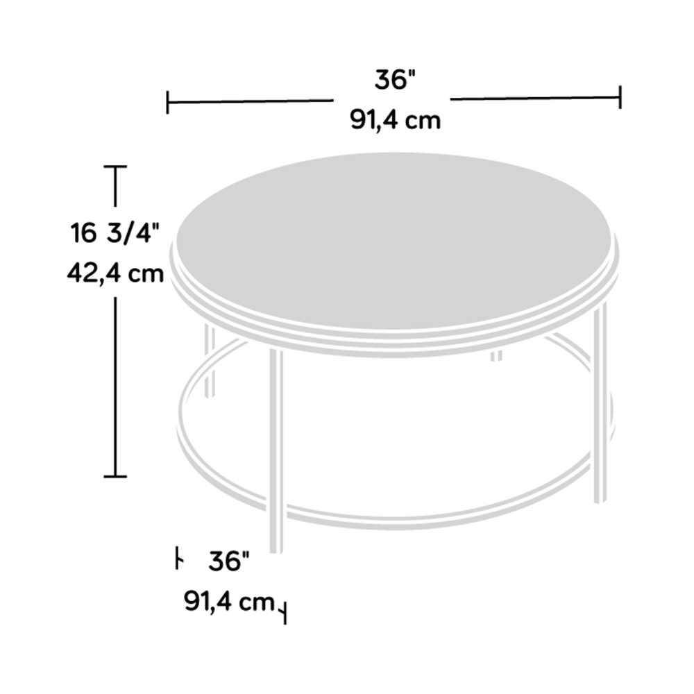 Sindoori Mango Round 40" Wood & Metal Coffee Table