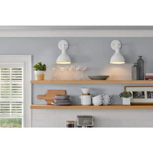 Franklin 1-Light Wired Sconce Distressed White