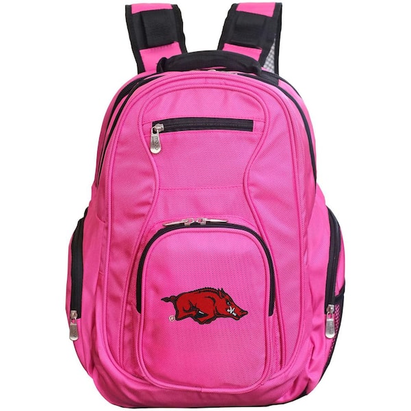 Denco NCAA Arkansas Razorbacks 19 in. Pink Laptop Backpack CLARL704 ...