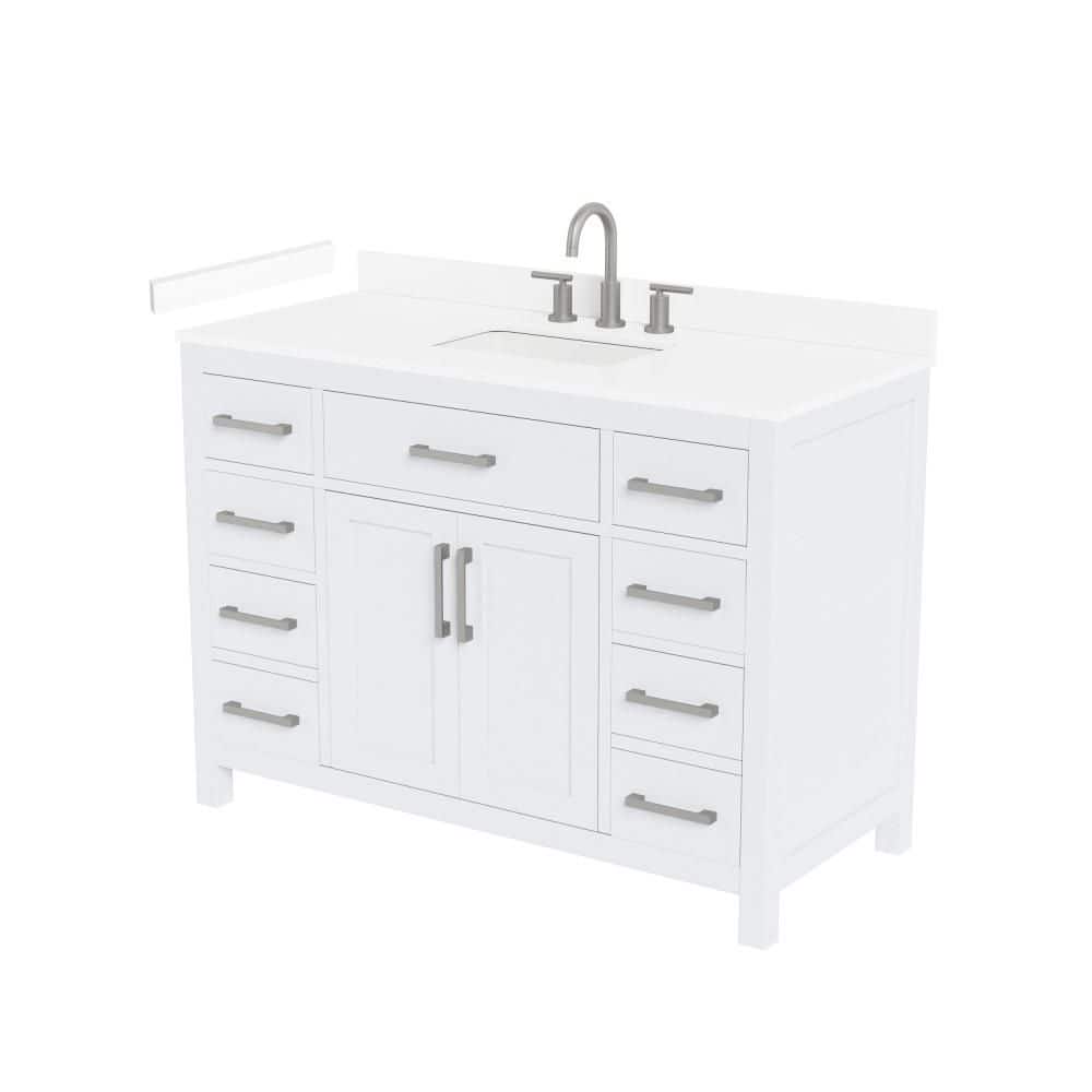 Beckett 48 in. Single Freestanding White Bath Vanity with Top price history on PriceWatchPro