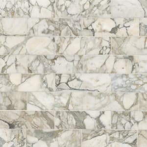 Coronado Green 4 in. x 12 in. Brick Joint Marble Mosaic Tile (5 sq. ft. / Case)