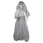 72 in. Lighted and Animated Ghost Bride Halloween Prop