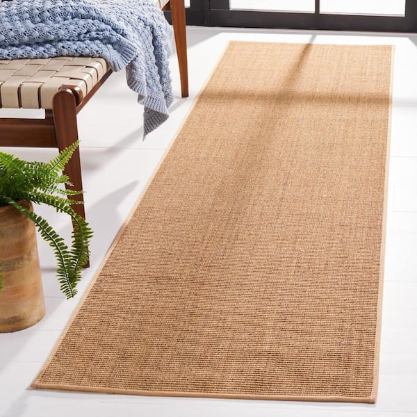 Martha Stewart Beige 2 ft. x 12 ft. Basket Marle Runner Rug