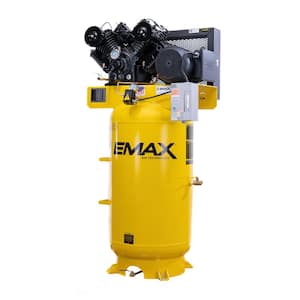 Industrial E350 Series 80 Gal. 175 PSI 10HP 38 CFM 1-Phase 2-Stage Vertical Industrial Electric Air Compressor