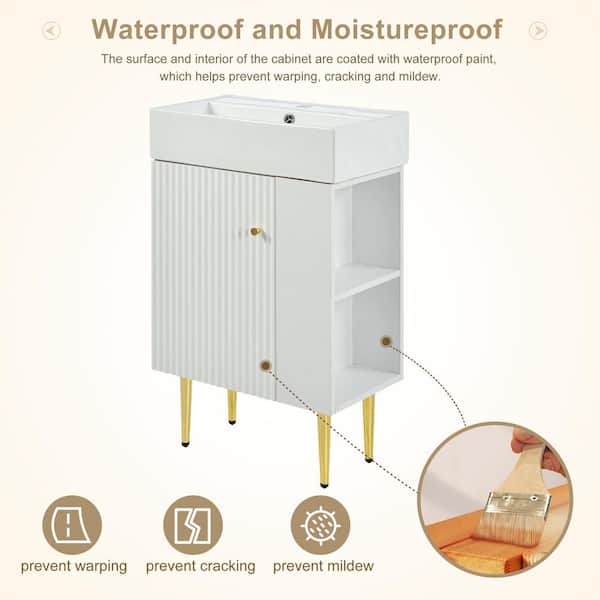 21.6 in. Wood Bathroom Vanity Top Sample, Bathroom Storage Cabinet