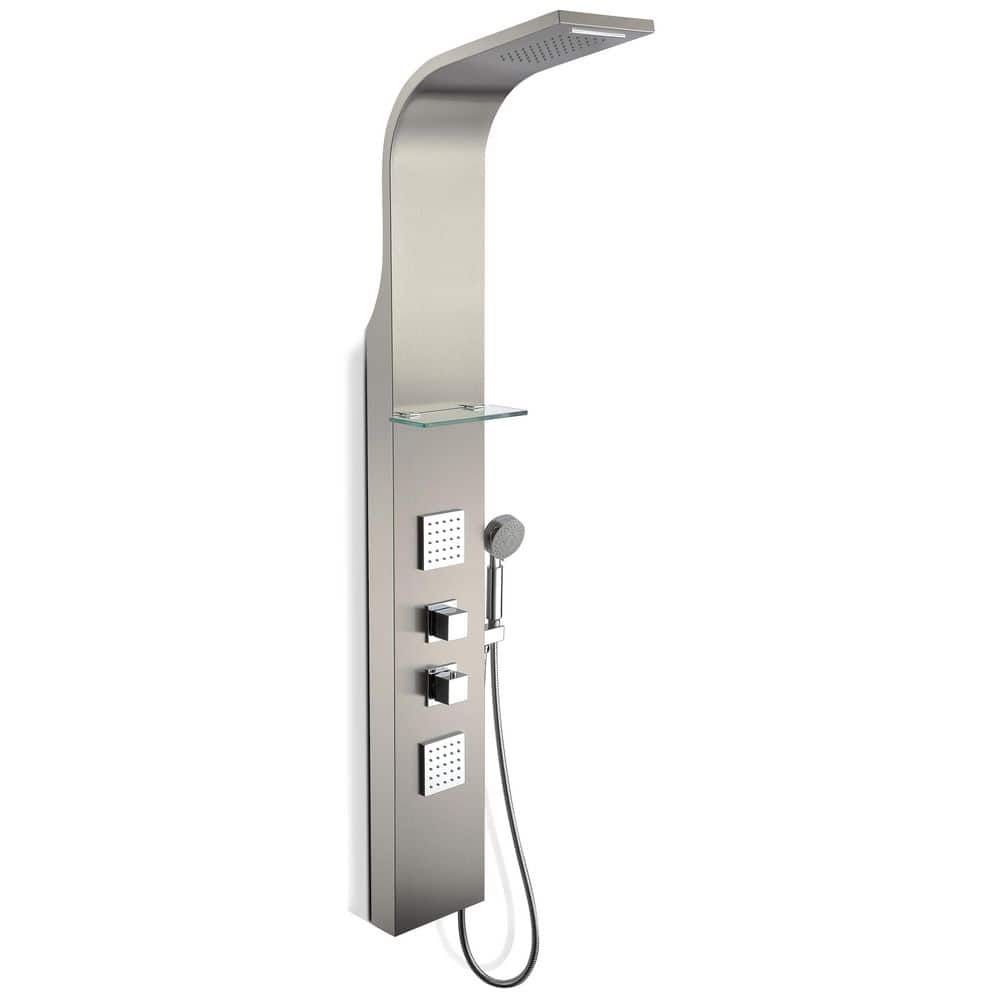 ANZZI Niagara 64 in. 2-Jetted Full Body Shower Panel with Heavy