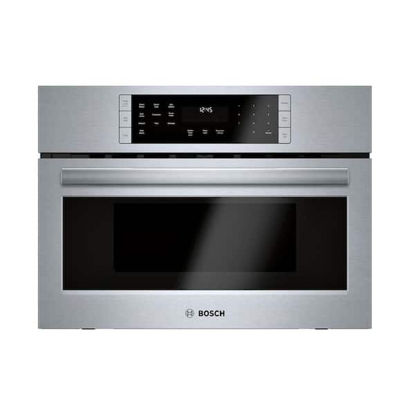 Bosch 800 Series 27 in. 1.6 cu. ft. Built-In Convection Speed Microwave in Stainless Steel with SpeedChef Cooking