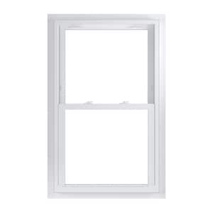 29.75 in. x 48.75 in. 70 Series Low-E Argon Glass Double Hung White Vinyl Fin with J Window, Screen Incl