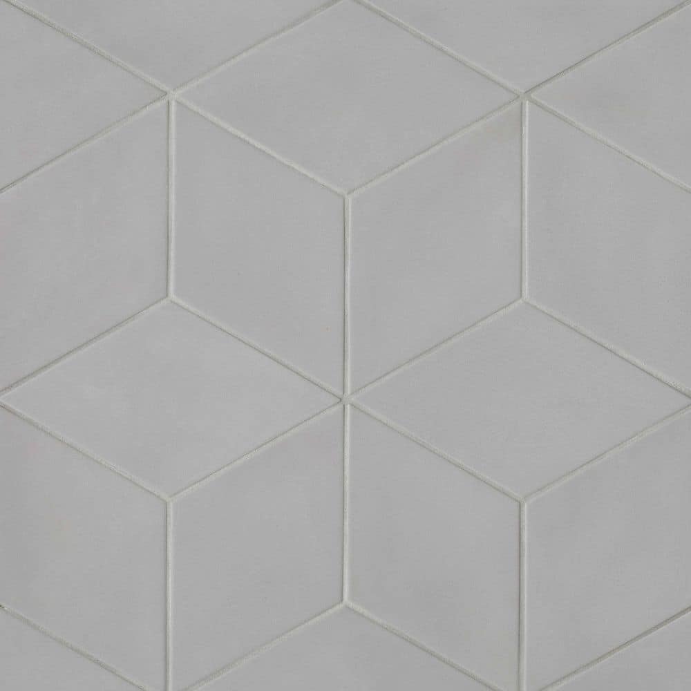 Allora Rhombus 7 in. x 12 in. Matte Solid Grey Porcelain Floor and Wall Tile (9.46 sq. ft. /Carton) price history on PriceWatchPro