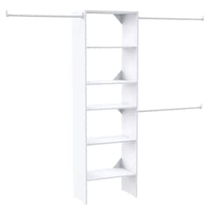 Selectives 60 in. W - 120 in. W White Wood Closet System