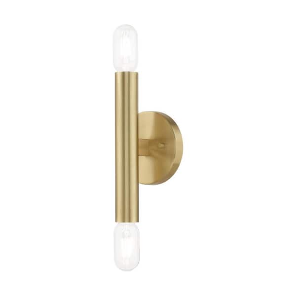 AVIANCE LIGHTING Alden 2 Light Satin Brass ADA Wall Sconce