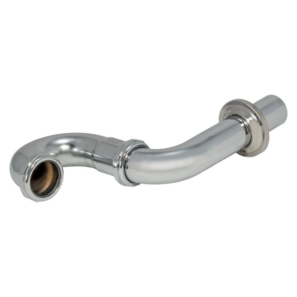 Chrome 1-1/2" Metal P-Trap with Flange