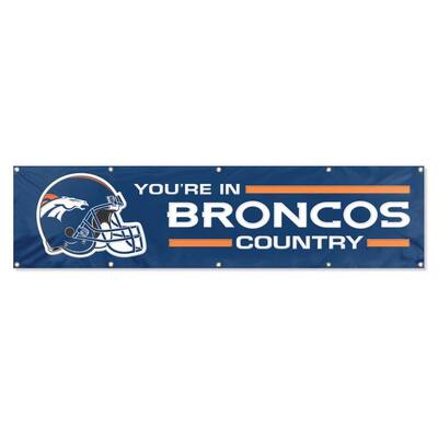 8 ft. x 2 ft. NFL License Broncos Team Banner