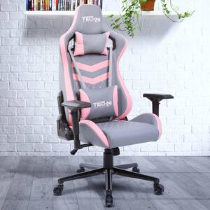 TS-83 Grey and Pink Ergonomic Executive Gaming Chair