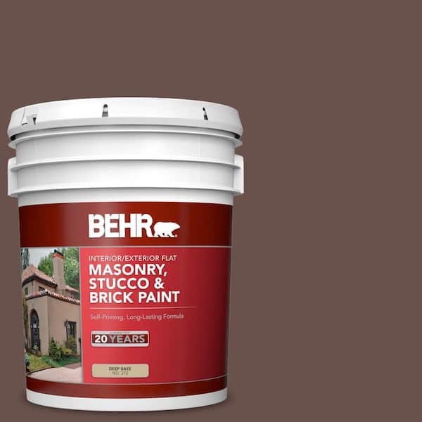 5 gal. #SC-111 Wood Chip Flat Interior/Exterior Masonry, Stucco and Brick Paint
