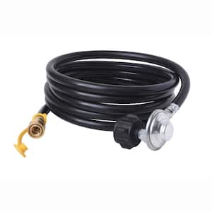90-Degree Low Pressure Regulator Assembly with Quick Connect and 12 ft. Hose