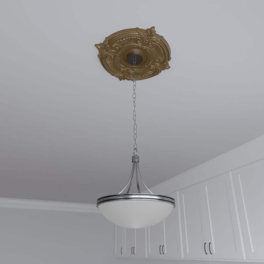 Attica 16'' Metallic Gold Thermoformed PVC Ceiling Medallion