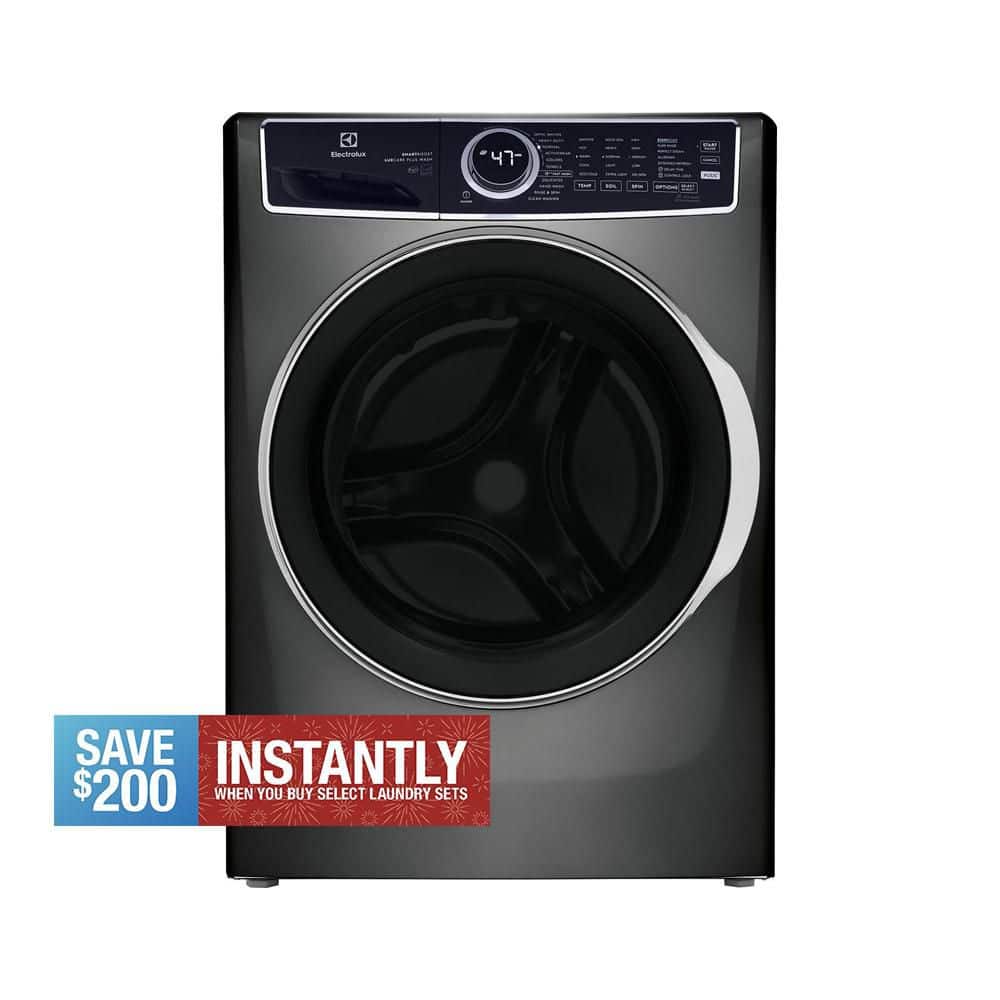 4.5 cu. ft. Stackable Front Load Washer in Titanium with SmartBoost, Optic Whites, and Pure Rinse