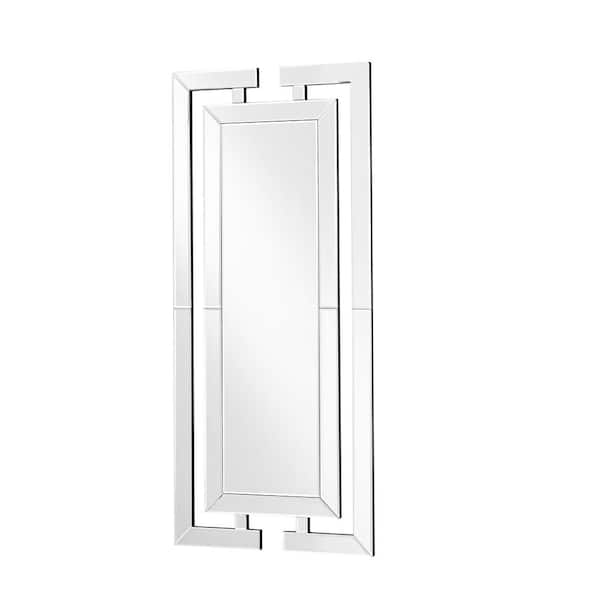 Unbranded Timeless Home 21 in. W x 47 in. H x Contemporary Frameless Irregular Clear Mirror