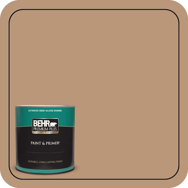 BEHR PREMIUM PLUS 1 qt. #N250-4 Artisan Crafts Semi-Gloss Enamel Exterior Paint & Primer