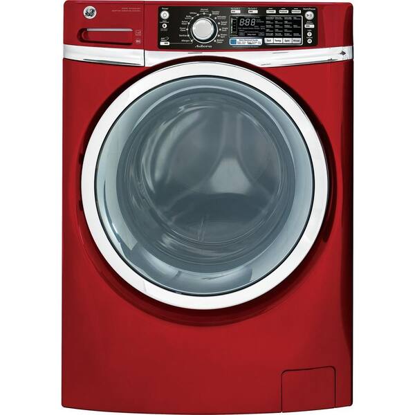GE Adora 4.8 DOE cu. ft. High-Efficiency Front Load Washer with Steam in Ruby Red, ENERGY STAR
