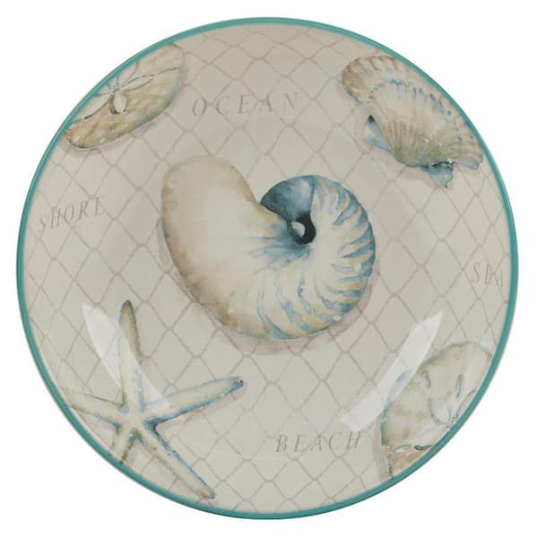 Ocean View 122.70 fl. oz. Multi-Colored Earthenware Bowl