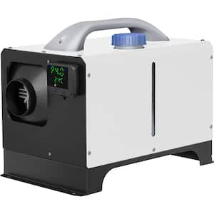 Diesel Air Heater 8-KW Parking Heater 12-Volt Truck Heater, 1-Air Outlet with Black LCD Switch, Remote Control, Heater