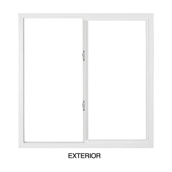 Premium WX 47.5 in. W x 47.5 in H XO Left-Handed White Vinyl, ProSolar Shade Low E Argon Glass, Slider Window