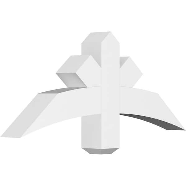 Ekena Millwork Alberta 36 in. W x 15 in. H x 4 in. D Signature Polyurethane Bracket