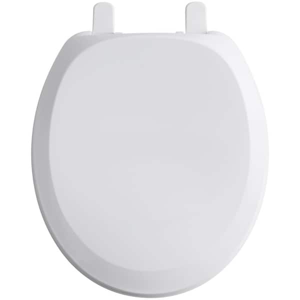 White KOHLER K46630 French Curve with QuickRelease Hinges Round