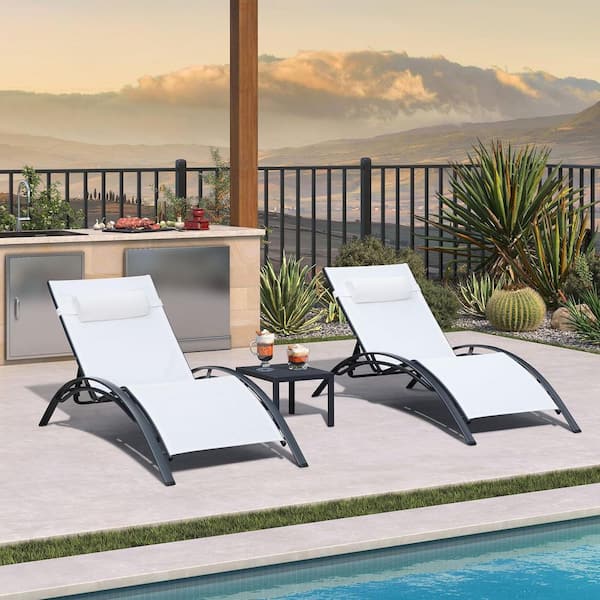PURPLE LEAF Oversized Chaise Lounge Outdoor Beach Pool Sunbathing Lawn Lounger Recliner Chair