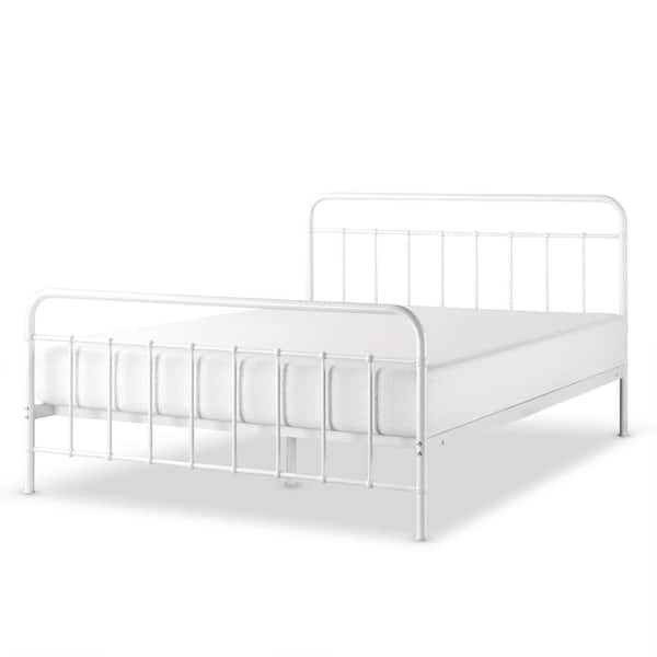 canvas impuls Ophef Zinus Florence White Metal Twin Platform Bed Frame FRBF-T - The Home Depot