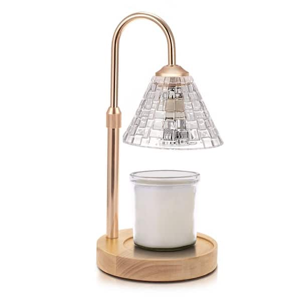 Briignite 12 in. Gold Gooseneck Shape Wax Melting Bell Lamp, Dimmable Light with Adjustable Arm and Safe Heat