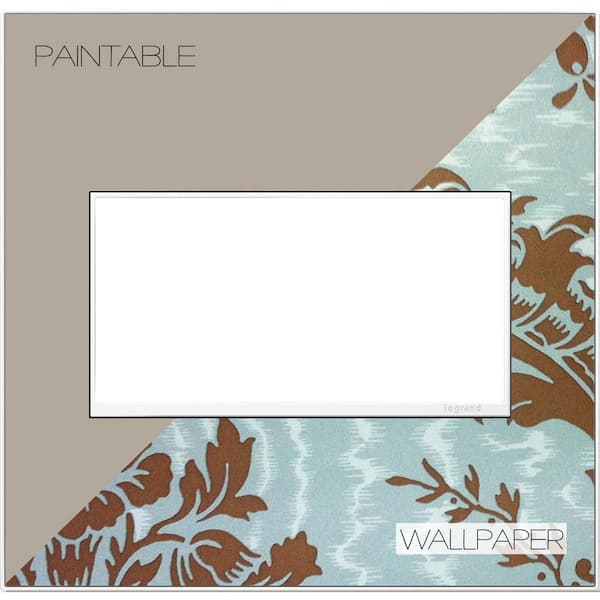 adorne 2 Gang Decorator/Rocker Wall Plate, Custom with White Trim (1-Pack)