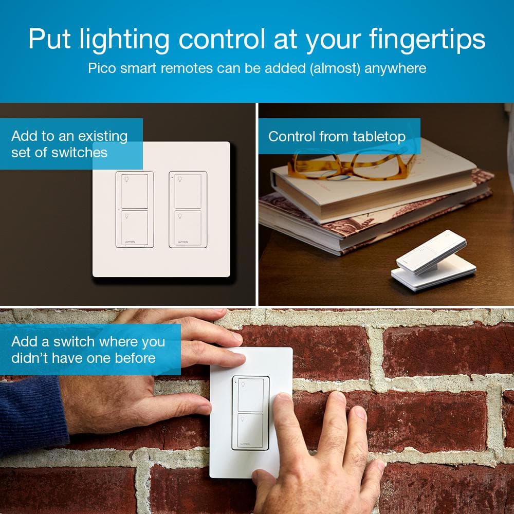 Lutron Caseta White Wireless Smart Switch Kit with Remote