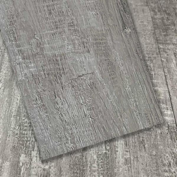 Dundee Deco Spanish Grey 3 MIL x 6 in. W x 36 in. L Peel and Stick Waterproof Luxury Vinyl Plank Flooring (1.5 sq. ft./case)