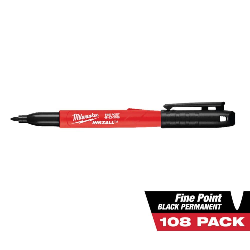 INKZALL Black Fine Point Jobsite Permanent Marker (108-Pack) price history on PriceWatchPro